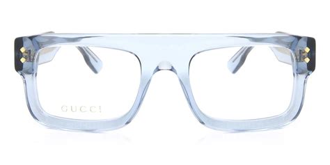 Gucci GG1085O 004 Eyeglasses in Shiny Transparent Azure 